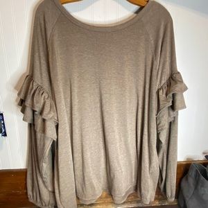 Marled Brown Long Sleeve Shirt